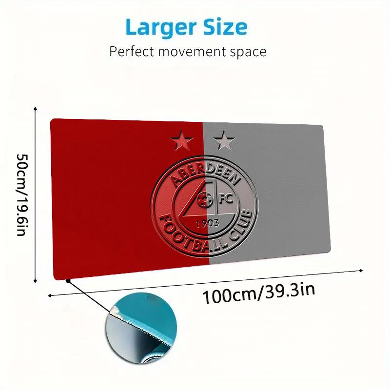 Aberdeen Football Club Print Cushion Non-slip Laptop Tablet Big Mousepad XXL Mat Mini PC Playmat With Lock Edge