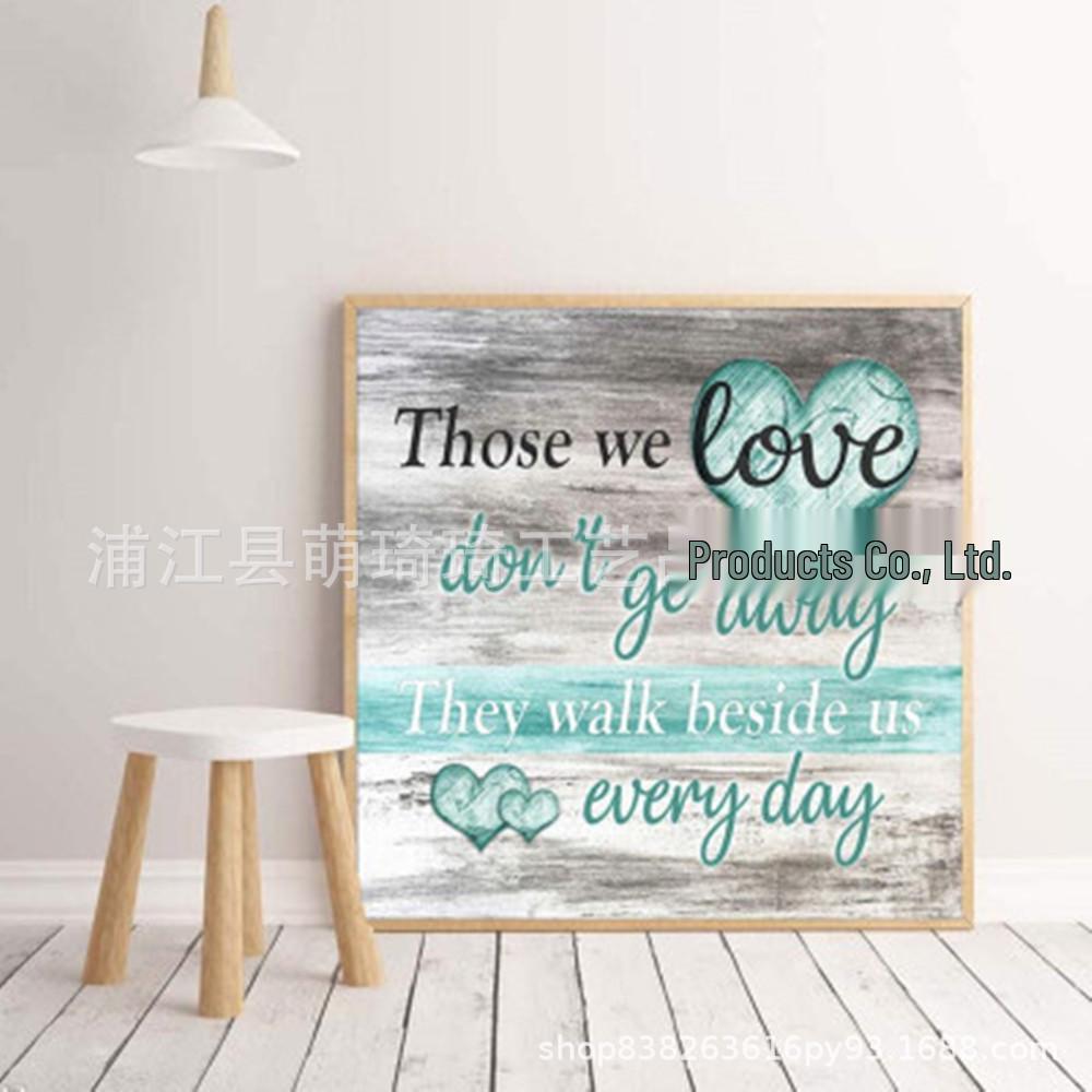 Cross-Stitch 5D Diamond Painting DIY Kit: English Letters Design with Round Diamonds