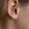 (Silver 925) Teardrop Cubic Hoop Earrings EC3286