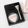 1 sada trojúhelníková černobílá houbička na make-up plochý štětec na make-up štětec na konturování mini houbička na prst nástroj na air cushion korektor