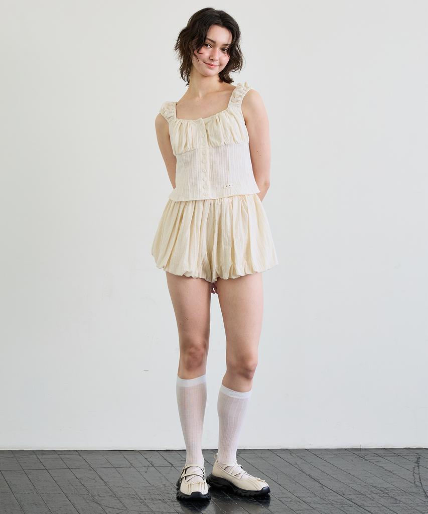 Alikim Cuddly Balloon Skirt Pants/Beige