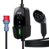 VEVOR Wallbox Portabil, 11 kW 16A, Încărcător Portabil EV Tip 2, Încărcător Auto Vehicul Electric Trifazat cu Cablu de Încărcare de 8 m, Ștecher CEE16, Ecran LCD