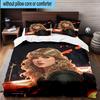 Taylor music Lover Artwork 3pcs Bedding,Including 1pc Duvet Cover And 2pcs Pillowcases Perfect for Christmas,Ideal for Bedroom, Dormitory