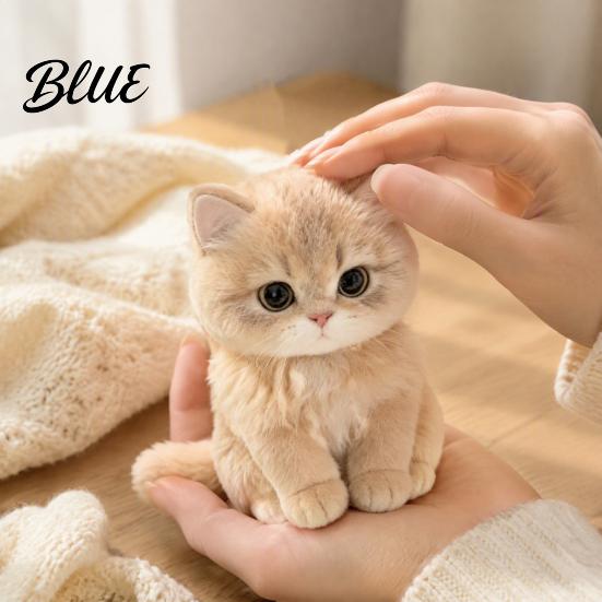 High Elastic Cotton Plush Simulation Cat Doll Keychain, Soft Skin Friendly Stuffed Animal Decorative Toy Pendant, Kitten Plushie Bag Charm for