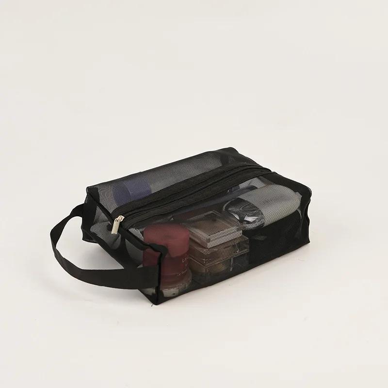 3pcs Travel Storage Three Piece Cosmetic Storage Bag Portable Travel Bag Mesh Storage Bag Folding Water Wash Zero Wallet
