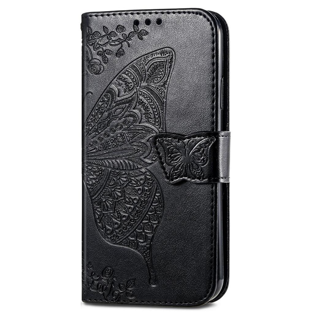 Butterfly Embossed Leather Wallet Flip Case for Samsung Galaxy S26 S25 S24 S23 S22 S21 S20 Ultra Plus FE Edge, Card Holder Cover
