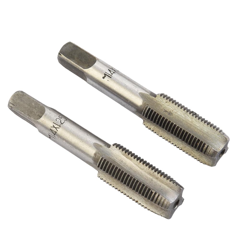 2pcs HSS Silver Metric Taper&Plug Tap Right Hand Thread M14x1.25mm Replacement