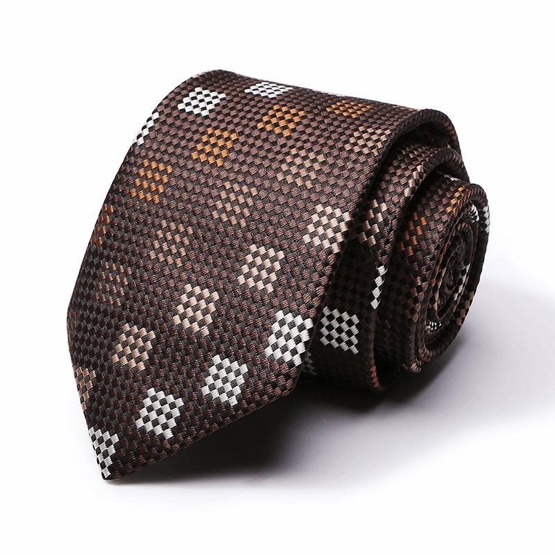 Tie Tie Polyester Silk Tie 8Cm Business Men'S Dress Wedding Studio Tie