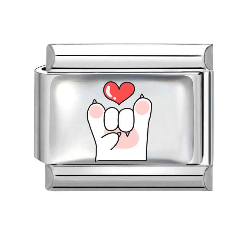 Y2K Funny Animals Cat Dog Flower Heart Italian Charm Fit 9mm Stainless Steel Personalized DIY Bracelet Fashion Jewelry Wholesale