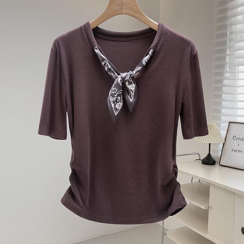 Damen V-Ausschnitt Slim-Fit T-Shirt