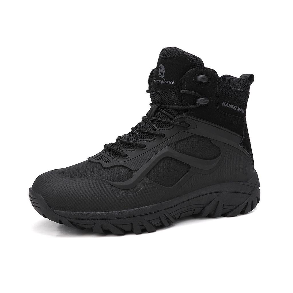 Hoch geschnittene, verschleißfeste taktische Kampfstiefel - Atmungsaktives Outdoor-Militär-Wander-Schuhwerk für Spezialeinheiten