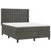Maison Exclusive - Sommier à lattes de lit matelas et LED Gris foncé 140x200 cm