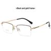 Summer Lightweight Titanium Half-Rim Business Glasses for Men and Women - Anti-Blue Light Myopia Protection