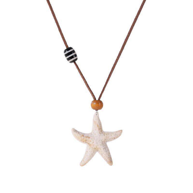 Starfish Patrick Adjustable Long Necklace - Women's Light Luxury Sweet & Spicy Sweater Chain