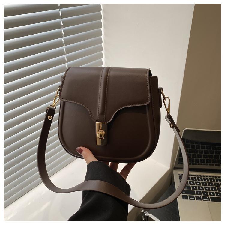 2025 новая модная сумка на плечо полукруглая сумка-седло женская сумка с замком маленькая квадратная сумка трендовая сумка-мессенджер