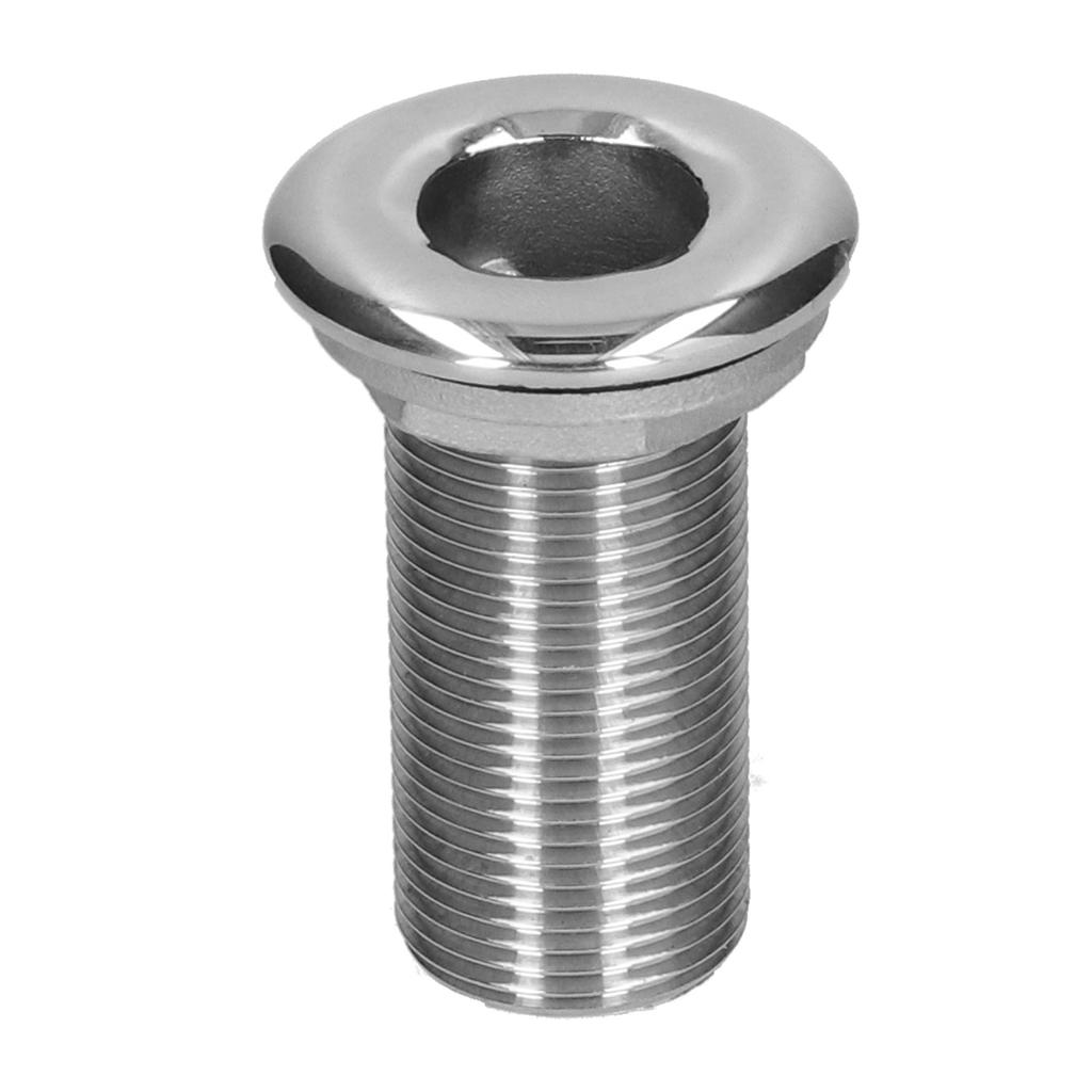 1in Thru Hull Fitting Connector 316 Stainless Steel Water Drain Outlet for Marine Boats Yacht
