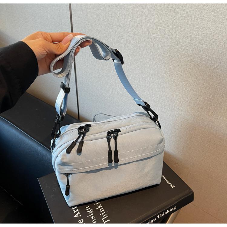 Simple Casual Shoulder Bag Oxford Cloth Wide Shoulder Strap Large Capacity Messenger Bag Men's and Women's Commuter Bag Women's