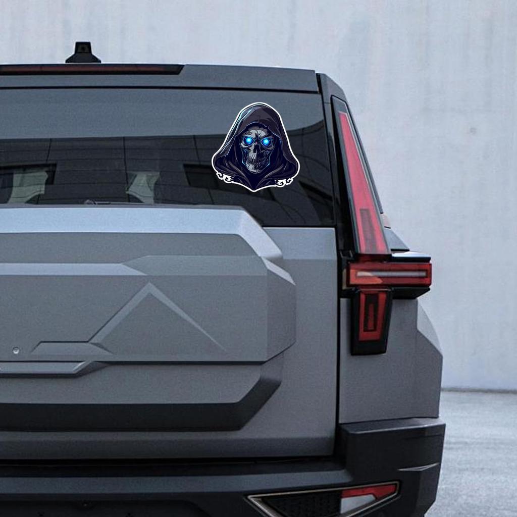 Car Rear Window Decal Skull, Skull Car Sticker and Decal - 3D Skull Car
