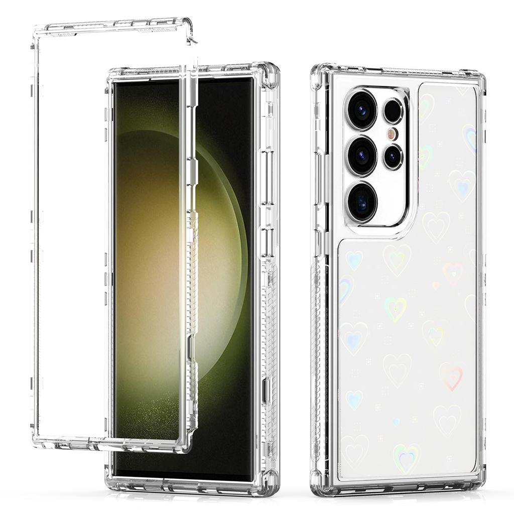 For Samsung Galaxy S25 Ultra/S24 Ultra Case Acrylic TPU Clear Phone Cover with Laser-printed Film