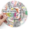 50 Personalized Inspirational Teacher Graffiti Stickers: Waterproof English Decor for Guitar, Phone Case, Suitcase