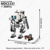MOOXI Película Juego Robot Mecha Tanque Modelo Ladrillos MOC Creativo DIY Bloques de Construcción Ensamblados Compatibles Con Juguetes de Colección de Figuras