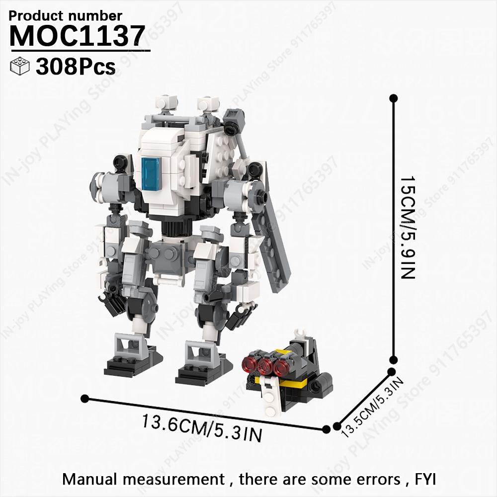 MOOXI Película Juego Robot Mecha Tanque Modelo Ladrillos MOC Creativo DIY Bloques de Construcción Ensamblados Compatibles Con Juguetes de Colección de Figuras
