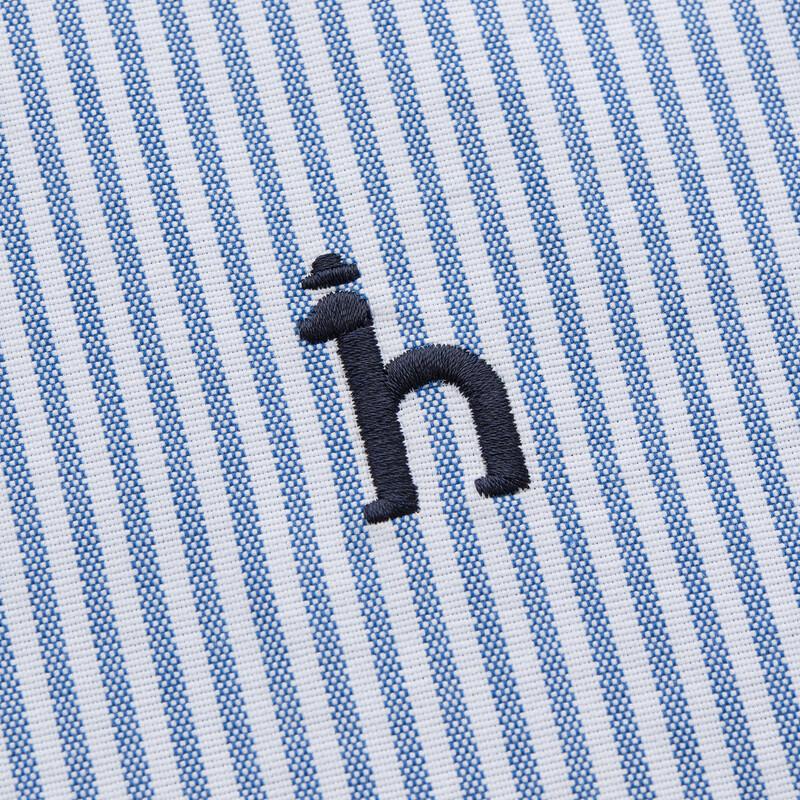 HAZZYS Men's Striped Pure Cotton Oxford Long-Sleeve Shirt