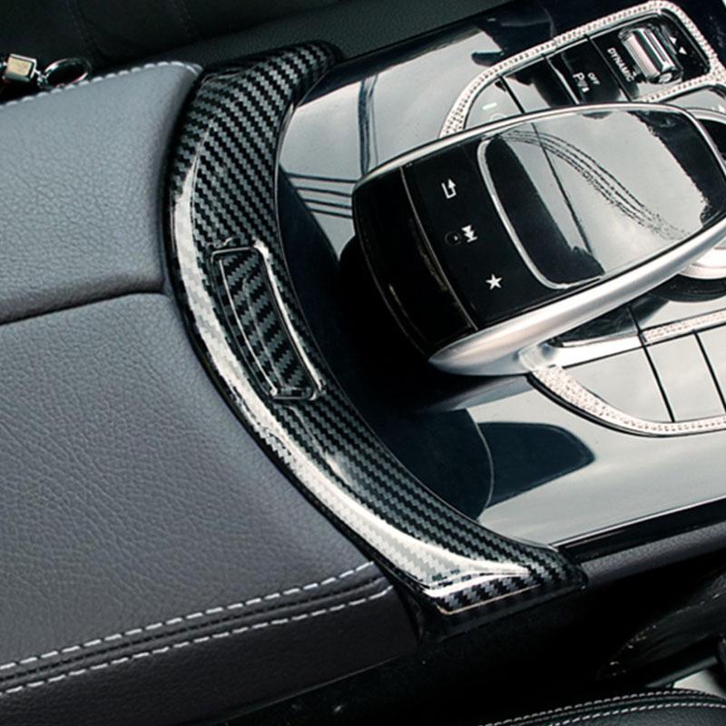 Car Center Console Armrest Box Buttons Frame Decoration Sticker Trim for Mercedes-Benz C Class W205 GLC X253