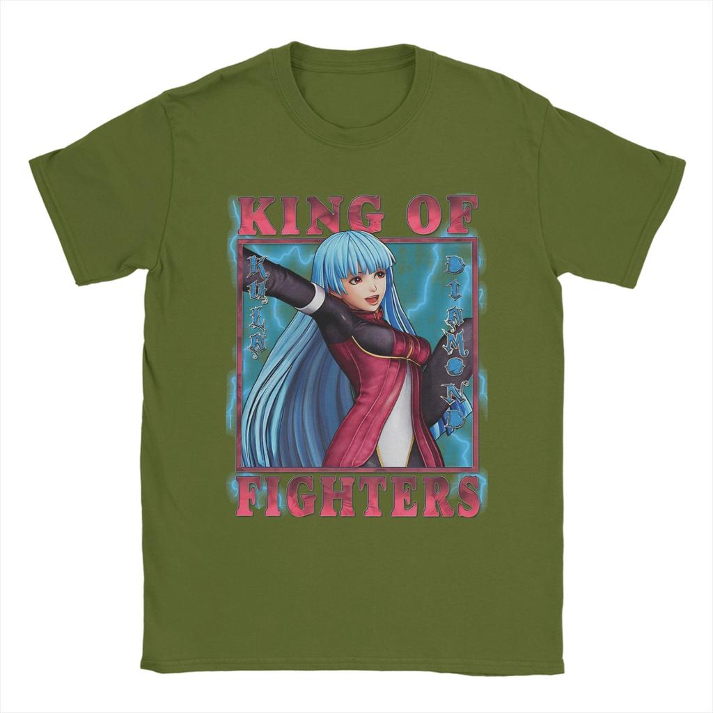 Oversized T-Shirt Summer King of Fighters XV Ice Doll Kula Diamond Hip Hop T-Shirts Cotton Tee Shirt for Unisex Short Sleeve Tops