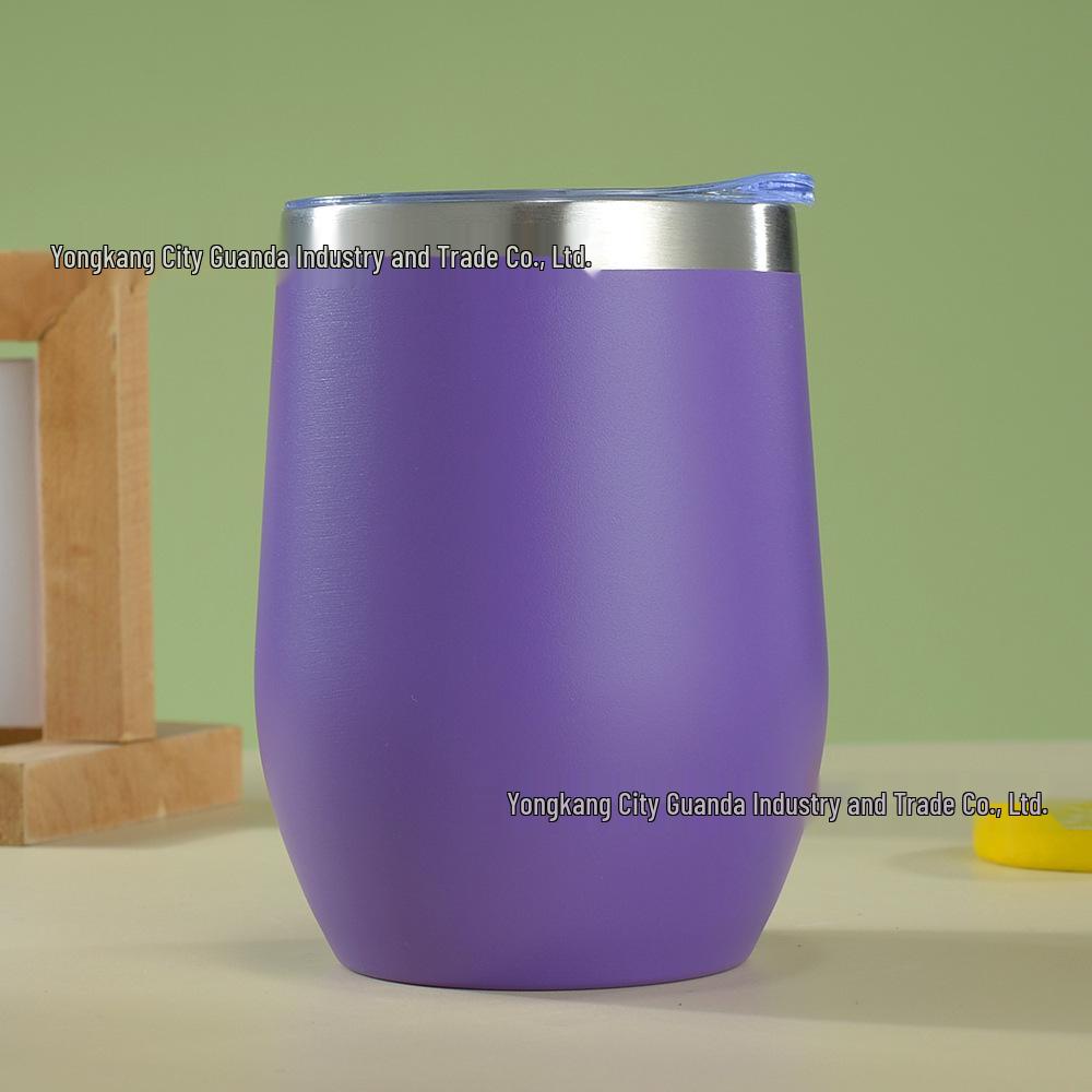 12oz Isolierter Eierschalenbecher | doppelwandiger Edelstahl Rotwein-Tumbler