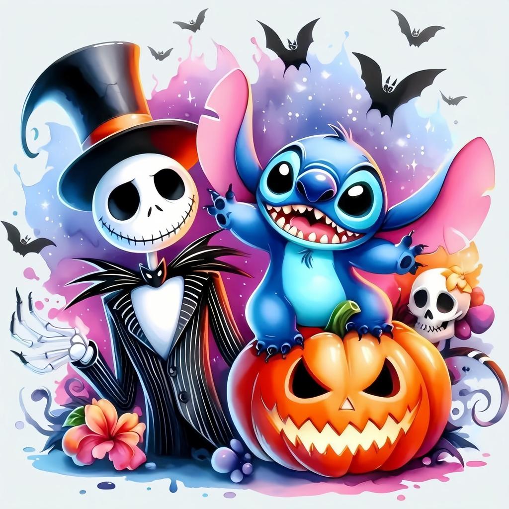 Diamond Embroidery Tinker Bell Stitch Maleficent Painting Picture The Nightmare Before Christmas Mosaic Wall Decor