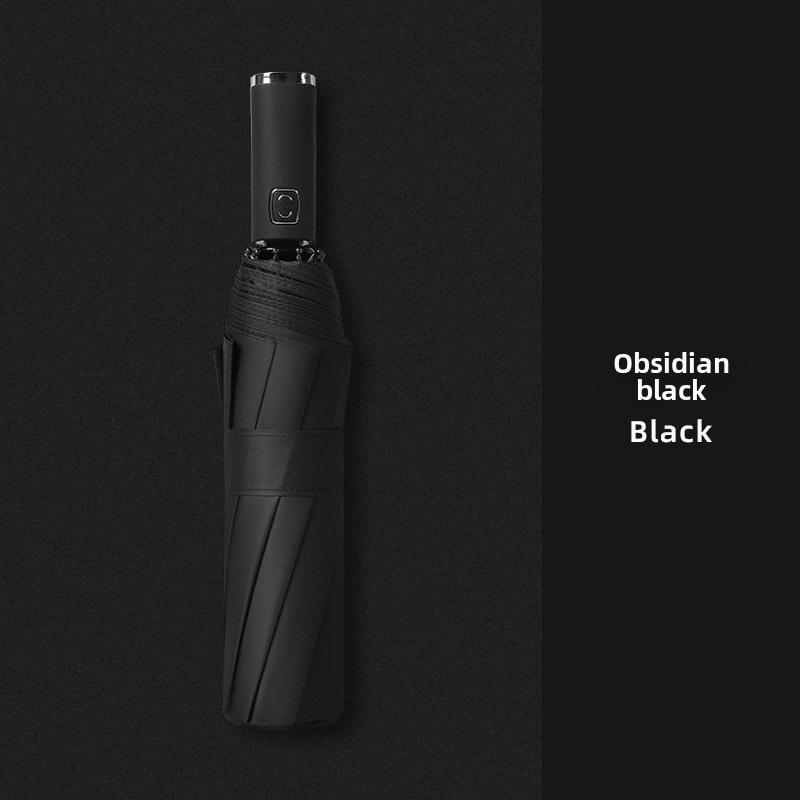 Parapluie rétro grand format à ouverture automatique inversée pour hommes et femmes - Protection UV pour les jours ensoleillés et pluvieux