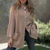 2025 European Autumn/Winter Women's Woolen Single-Breasted Cardigan Coat