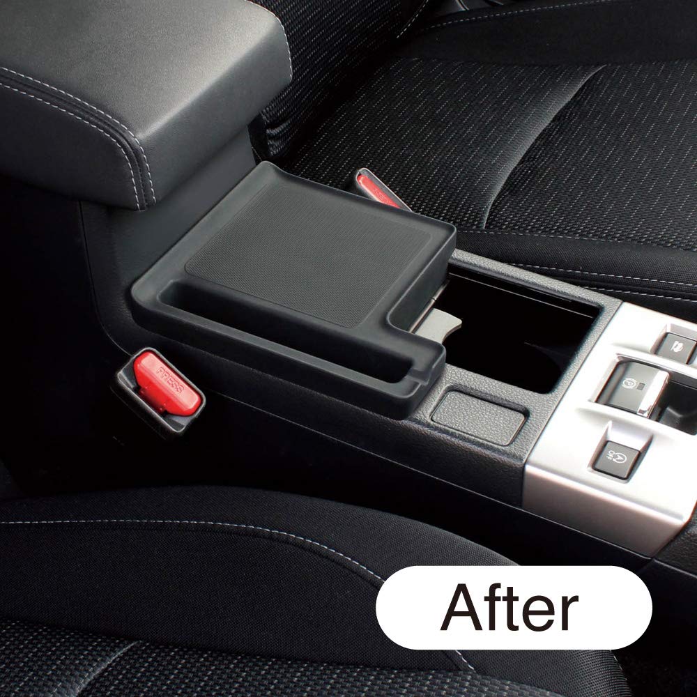 Tsuchiya Yac Console Tray for Subaru VM Series Vehicle-Specific Levorg, Black, SY-SB5