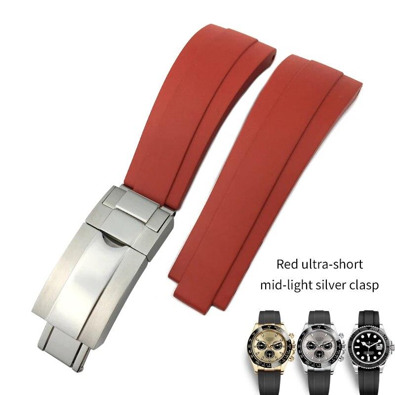 20mm vysoce kvalitní gumový pásek na hodinky pro roli Daytona GMT Submariner GMT OYSTERFLEX černý náramek vodotěsný pásek na hodinky