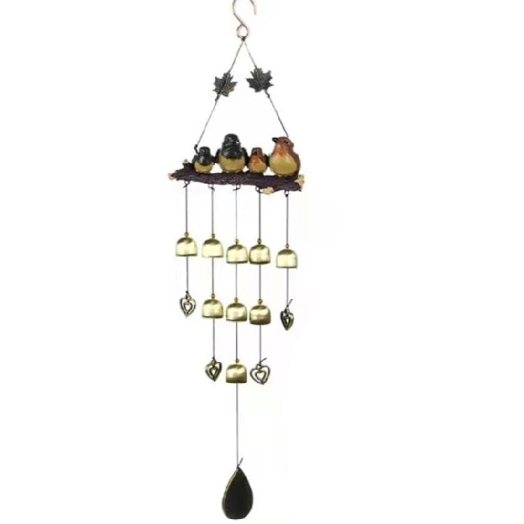 Garden Bird Hanging Metal Heart Decoration Unique Wall Decoration Easy Installation For Balcony Decoration