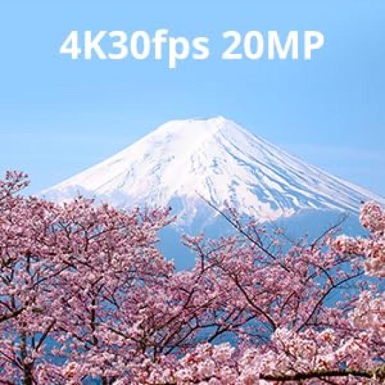 Dragon Touch Action Camera 4K30FPS 20MP Underwater Camera 30m Waterproof Lens Video Action Cam Batteries Image Stabilization 4x Zoom Remote Control