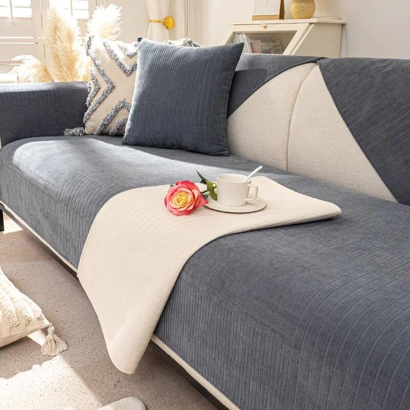 

Современный чехол для дивана, легкая подушка, роскошный кожаный чехол для дивана из синели, четырехсезонное универсальное нескользящее полотенце для гостиной 70x70cm 1pcs