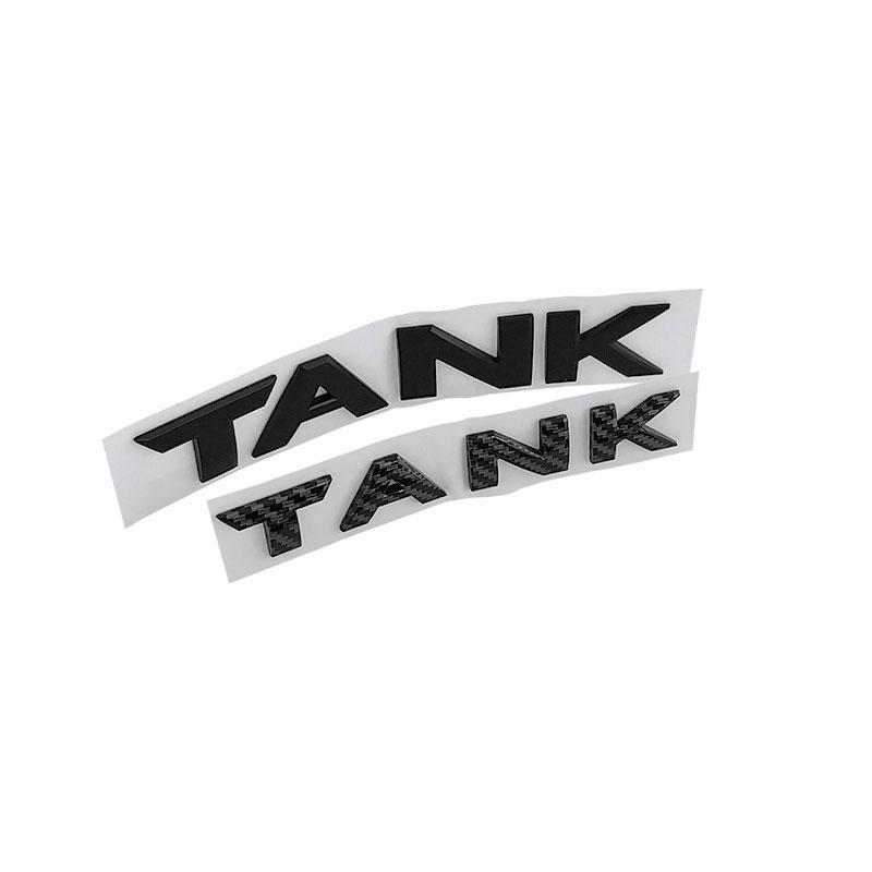 TANK for Rear Tail Logo Tank TANK Letter Logo Displacement Logo Body Modification Sticker 3D StereoscopicTrunk Label