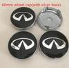 4pcs 56mm 60mm 65mm 68mm infiniti Car Wheel hub Center Cap Badge covers emblem sticker Styling accessories6ged