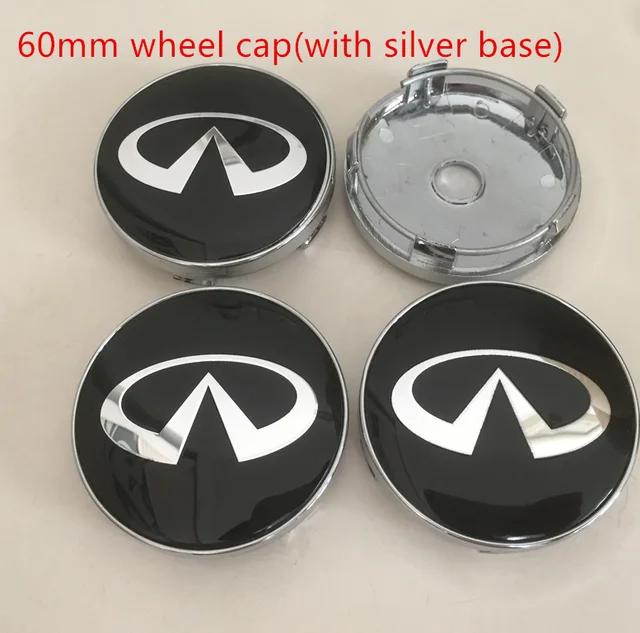 4pcs 56mm 60mm 65mm 68mm infiniti Car Wheel hub Center Cap Badge covers emblem sticker Styling accessories6ged