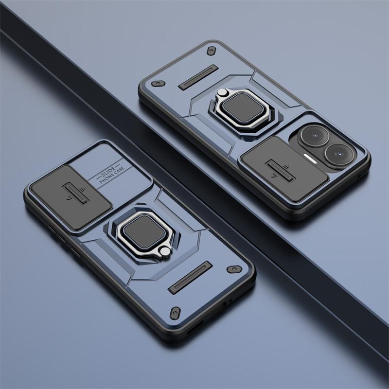 For Xiaomi Poco F7 Case Slide Camera Len Cases Xiaomi Poco F7 5G Cover Funda Shockproof Armor PC Phone Cover Xiaomi Poco F7