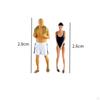 1/64 Scale Diorama Figures 2pcs Swimsuit Girl Old Man Hand Painted Miniature Scene for Railway Sets