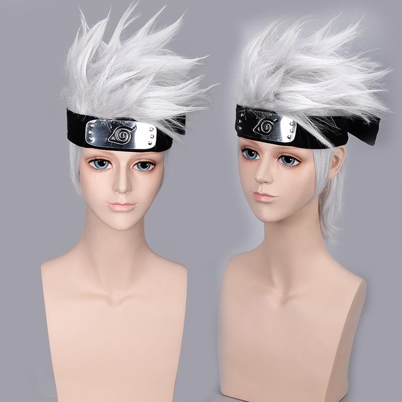 

Главный Saint Daqi Kakashi серебристо-серый кудрявый парик аниме ниндзя
