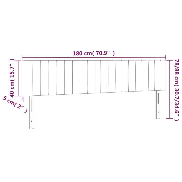 VidaXL Tête de Lit à LED Meuble de Chambre à Coucher Accessoire de Lit Double Tête de Cadre de Lit Intérieur Taupe 3121868