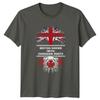 British Grown With Canadian Roots TShirt British Canadian Heritage Birthday