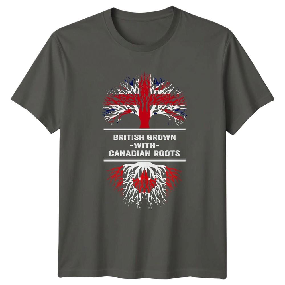 British Grown With Canadian Roots TShirt British Canadian Heritage Birthday S