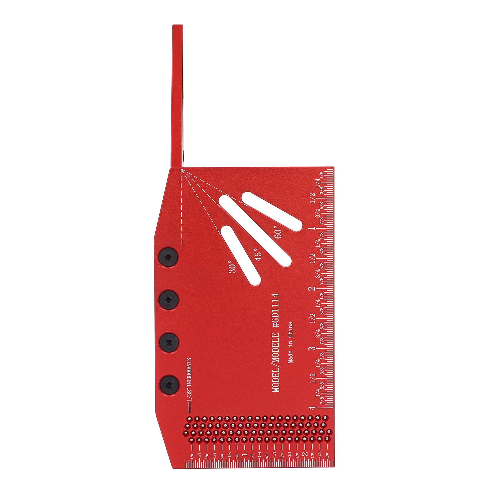 

3D Multi Angle Measuring Ruler Imperial Scale 30 45 60 90 Degree Scribing Ruler Woodworking Square