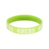 Irregular Shape Silicone Wristband with Color Print and Embossed Pattern