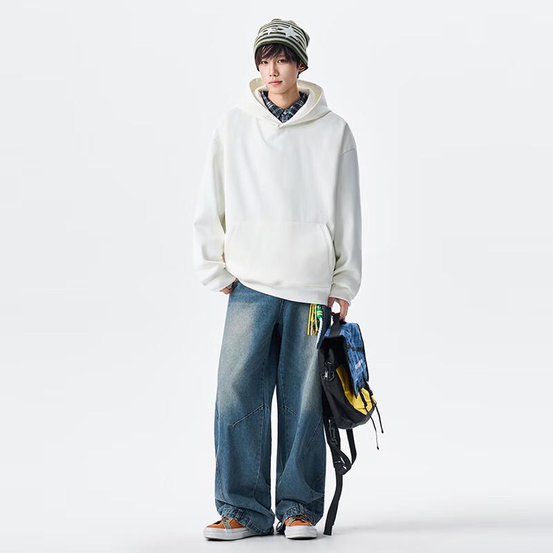Men's 90% Goose Down Hooded Pullover Sweatshirt